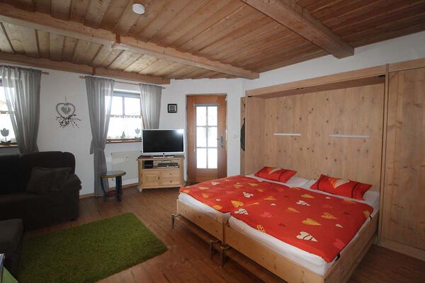 Schlafzimmer der Ferienwohnung Klumpp im Bayerischen Wald